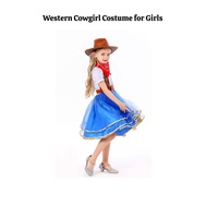 Vigo Western Cowgirl Costume, 2-Piece Dress with Bandana & Hat for Halloween & Dress-Up