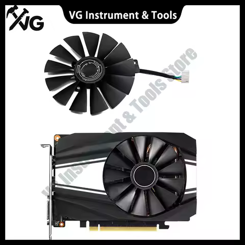 FDC10U12D9-C T129215BH GTX1660 GPU Fan，ASUS Phoenix GTX 1660 SUPER、1660TI、1660、RTX 2060 Phoenix Vide