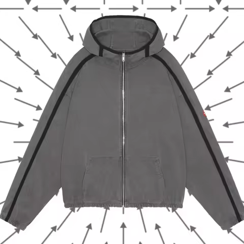 Nice Washed Stripe CAVEMPT C.E Patchwork Cardigan Hoodie Men Women Cav Empt Pullovers