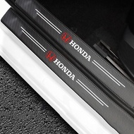 【Ready Stock】4pcs Honda Car Door Sills Scratch Protection Universal Carbon Fiber Bumper Door Side St