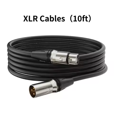 10ft XLR Cables Male to Female Audio Interface 3-Pin Balanced XLR Microphone Cable for SC3 AM8 K688-