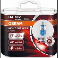 OSRAM H4 12V 60/55W P43t 64193NBL-HCB NIGHT BREAKER LASER HALOGEN HEADLAMP BULBS