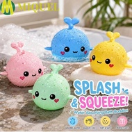 MIQUELZA Bath Squeezing Toys, Whale Squeezing Whale Squeezing Toys, Baby Toy Sponge Absorbent Squish