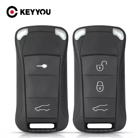 KEYYOU 1PCS NEW For Porsche Cayenne GTS 2004 2005 2006 2007 2008 2009 2010 2011 Shell Flip Folding C