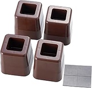 Asahi Denki Kasei AKO-08 Feet That Raise Table Height, Brown, Made in Japan, 3.0 x 3.0 x 3.1 inches