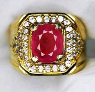 Batu permata ruby beserta memo