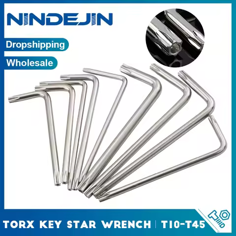 Hand Tool Torx Key Wrench L Type Star Wrench Nickel Plated T6 T7 T8 T10 T15 T20 T25 T30 Tamper Proof
