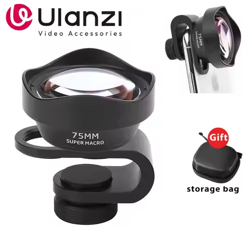 Ulanzi Universal 75mm Macro Phone Lens With Clip Professional Phone Camera Lens For iPhone 15 14 Sam