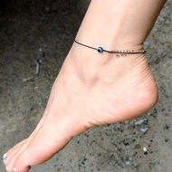 Tiny Simple Knot Super Simple Cute AB EVIL EYE Anklet