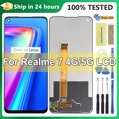 6.5" NEW AMOLED For OPPO Realme 7 4G RMX2155 LCD Dipslay Touch Screen Digitizer For Realme 7 5G RMX2