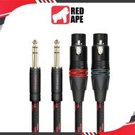TOPPING TCT3, TRS to XLR Balanced Cable: 6.35mm Male to 3-Pin Female XLR 6N OCC Silver-Plated Hybrid