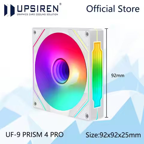 UPSIREN UF-9 PRISM 4 PRO Computer Chassis Fan 92mm ARGB 4 Pin PWM Quiet Cooling Fan 12V Large Air Vo