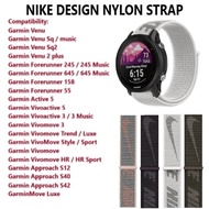 [Ready Stock] Fashion Nike Nylon Strap - Garmin Vivoactive 5, 3, Garmin Venu, Venu SQ, Venu 2 Plus, Vivomove 3, Approach