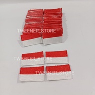 MERAH Small Mini Red and White Flag Embroidery Bet 5x3cm| School Uniform Bet | PRAMUKA | Emblem Patc