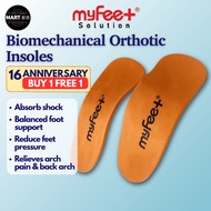 myFeet Orthopedic Insoles BUY 1 FREE 1 High Arch Support & Shock Absorption Plantar Fasciitis Relief
