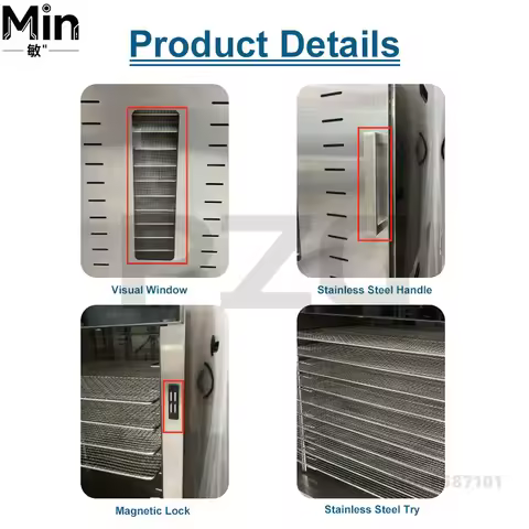 Commercial Industrial Food Dehydrator 32/48/80/96 Trays Stainless Steel Fruit Vegetable Meat Dryer