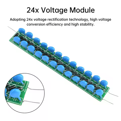 Doubling Rectifier Circuit Board 24 Times Voltage Module 60000V Electrostatic Generator 12V/24V to 1