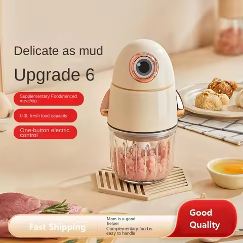 220V 300ML Electric Baby Food Grinder Mini Meat Grinder Multifunctional Food Processor Glass Food Bl