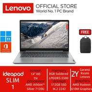 LENOVO IP1 6UID AMD Athlon Silver 7120U 8GB 256/512GB Radeon 610M Win 11 OHS 2021 2 YEARGRS