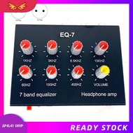 [ap4l43.sg] EQ-7 Audio Signal Headset Amplifier 7-Band EQ Equalizer 2 Channel Digital Sound Equalize
