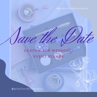 Wedding/Event Customised Seal WAX Stamp SET 1A(BLUE SET)💙
