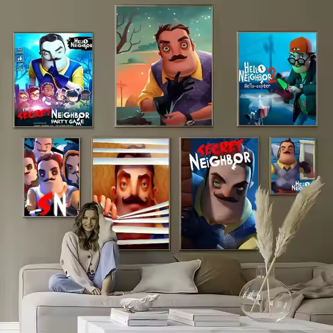 Game HELLO N-NEIGHBOR Classic Movie Posters Vintage Room Bar Cafe Decor Nordic Home Decor