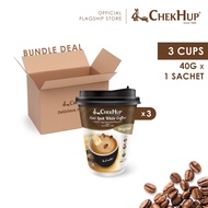 Chek Hup 3 in 1 Ipoh White Coffee Original (40g x 3 Cups)  [Bundle of 3]