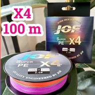 X4 X8 X9 X12 JOF PE8 PE9 ถัก 8 เชือกยาว 100 เมตรเชือก Pe สำหรับตกปลาสายปลาขนาดใหญ่ สายการตกปลาเหยื่อ