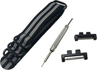 ] 20mm 5 Ring Nylon Watch Band Strap GMWB5000 Metal Adapters Kit for Casio GShock G-Shock GMW-B5000