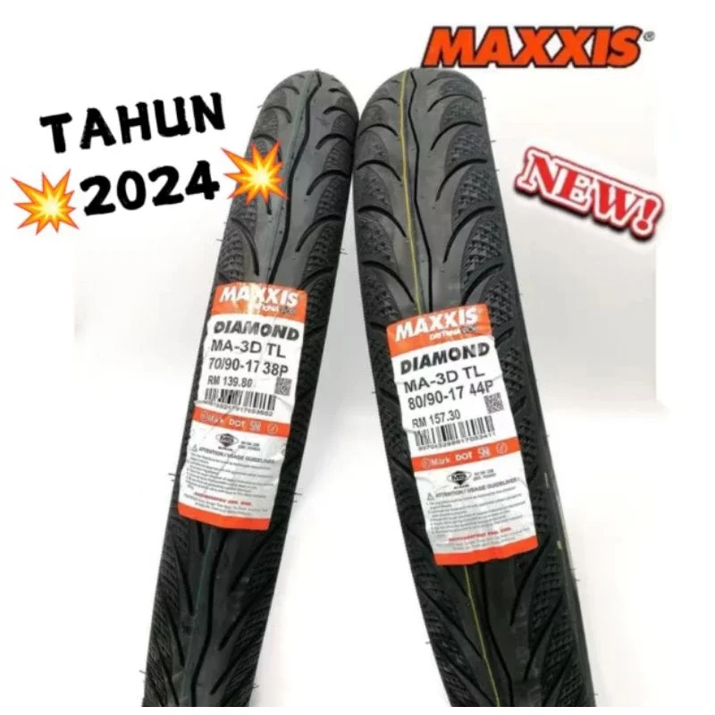 TAYAR TIRES MAXXIS DIAMOND BUNGA 3DN-NEW (TUBELESS)  60/80/17 70/80/17  70/90/17   80/90/17 1pc