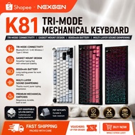 NEXGEN K81 Mechanical Keyboard | 82 Keys | RGB | Tri-Mode BT /2.4G /Wired | Hot-Swap Gaming Keyboard