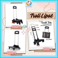 Premium Foldable School Bag Trolley with 2 Wheels, 4 Wheels, 6 Multipurpose Foldable Trolley Import