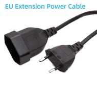 EU Extension Power Cable 2-Prong  Europe Power Extension Cable  Male to Female for PC Computer PDU  3M 1.5M 1M 0.5M