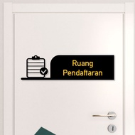 Acrylic Sign Registration Room | Acrylic space for doctors, obstacles, social studies