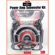 Audio Quart Power Amplifier Subwoofer Kit 8AWG 5 Meter