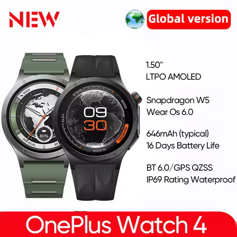 Global Version Oneplus Watch 4 NFC 46mm 1.5 inches LTPO AMOLED Screen Snapdragon W5 Health Tracking 