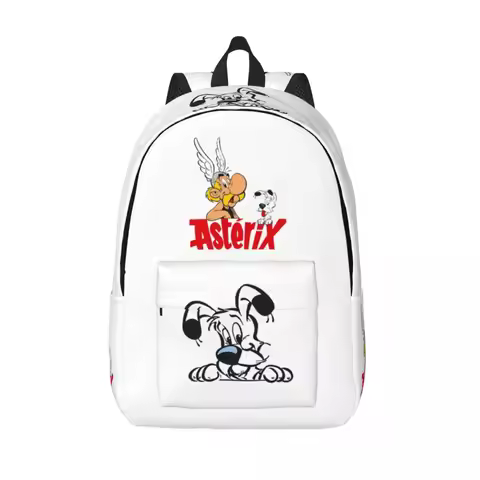Dogmatix And Asterix Casual Backpack Lightweight Student Work Asterix And Obelix Daypack for Men Wom