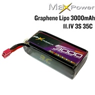 Maxpower Graphene Lipo 11.1V 3000mAh 35C 3S Lipo Battery with Dean Plug MP3035-3G