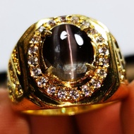 batu permata oval cat s eye silimanite ceylon kristal