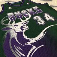 ⛹🏻‍♂️ SW NBA Milwaukee Bucks Ray Allen #34 1996-1997 hardwood classic edition Mitchell & Ness M&N Ad