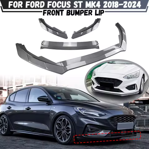 Car Front Bumper Splitter Lip Spoiler Splitter Deflector Lips Cover Trim Body Kit For Ford Focus ST 