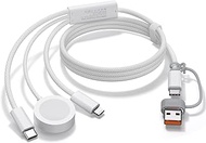 Travel Essentials for Apple Watch Charger, 60W 3 in 1 USB C/Lightning/iWatch Multi Charger Cable Cor