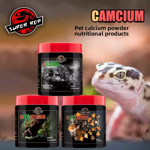 SuperRep Reptile Calcium Pro-Vitamin & Probiotic Blend with D3-for Tortoise/Bearded Dragon/Crested G