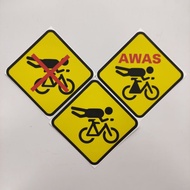 Awas Basikal Lajak Sticker Sign No Lajak Or Support Lajak Basikal Nyamuk Design Sticker