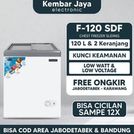 Chest Freezer Frigigate Cf-120Sdf 100Liter Sliding Door Frozen Food Box Freezer Makanan Terlaris
