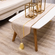 Luxury Table Runner Table Splicing European Jacquard Patchwork Gold Strip Bed Runner Table Flag Fash