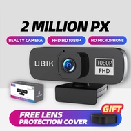 UBIK C10 FULL HD 1080P Webcam Web Camera with Microphone 360 Degree Adjust USB 2.0 for Computer PC Laptop Meeting Class Video