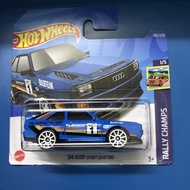 Hot Wheels `B4 Audi Sport Quattro (Blue) Short Card.