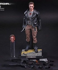 HOTTOYS MMS238 未來戰士 The Terminator T-800 戰損版 中古品 皮衫有甩皮如圖