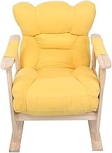 MMLLZEL Lazy Sofa Chair ​Household Height Adjustable Foldable Wooden Armrest Single Sofa Chair Living Room Furniture